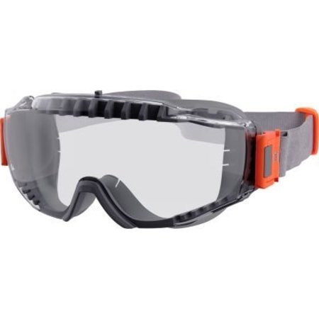 ERGODYNE MODI-NEO OTG Safety Goggles w/ Neoprene Strap, Vented Frame, Clear Lens, Gray Frame 60302